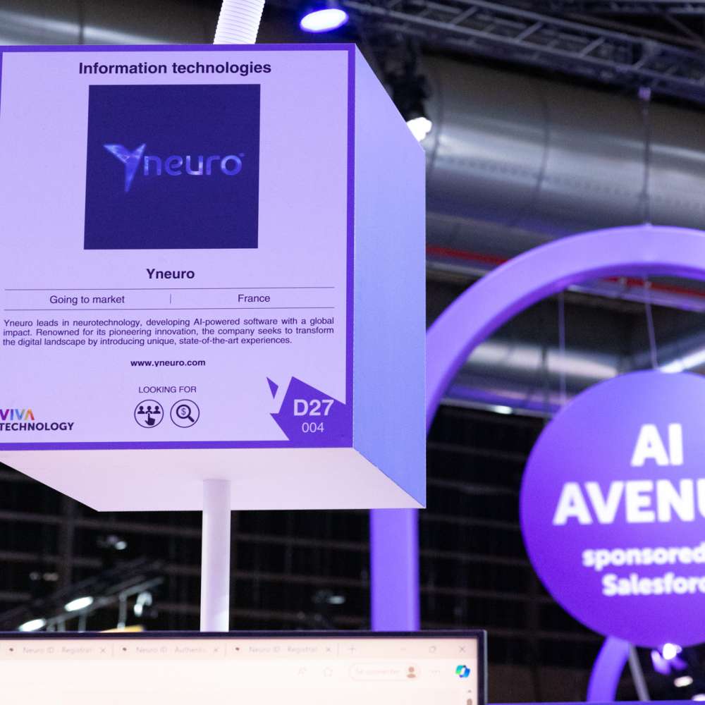 Panneau de la start-up YNeuro dans AI Avenue de Vivatech Paris 2024